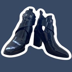 ZARA Studded Cut Out Ankle Booties